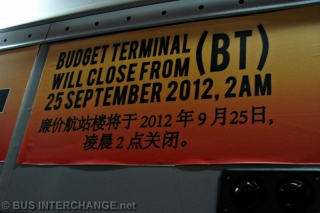Budget Terminal Closure Notice