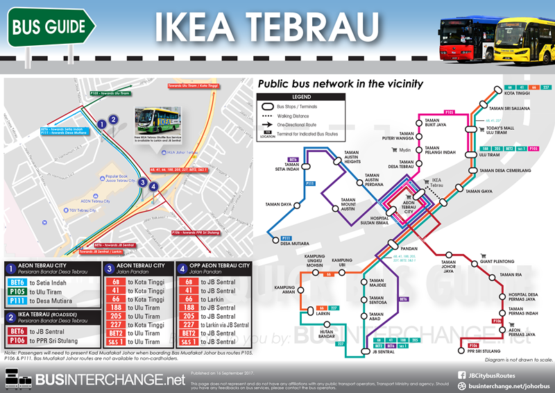 Easy Guide for Buses to IKEA Tebrau / AEON Tebrau City