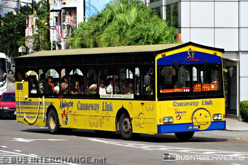 A Mercedes-Benz CBC1725 (JHY4916) operating on Causeway Link bus service 777B