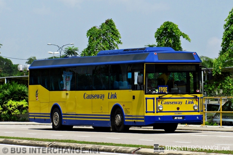 A Scania K310IB (JMY8349) operating on Causeway Link bus service CW6