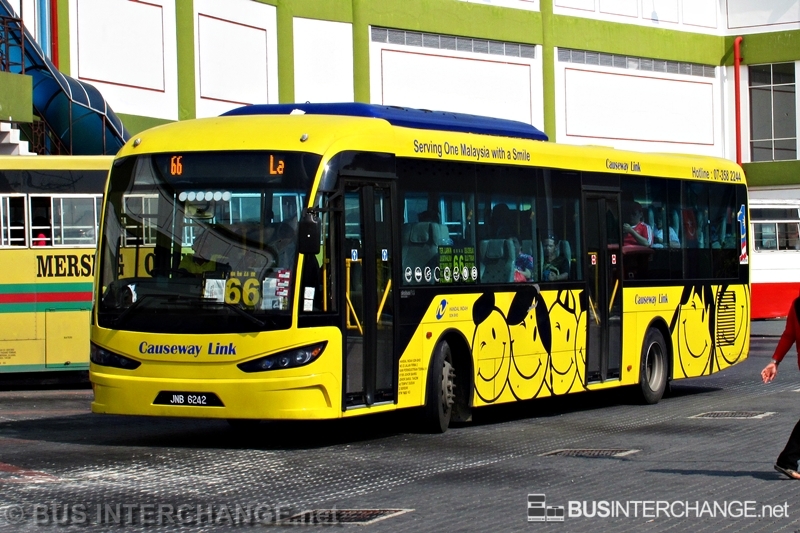 A Sksbus SA12-300 (JNB6242) operating on Causeway Link bus service 66