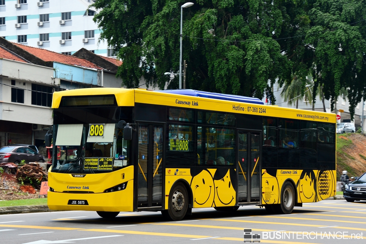Causeway Link's Sksbus LRC City Bus operating on new bus service 808 between Larkin and RAPID Pengerang.