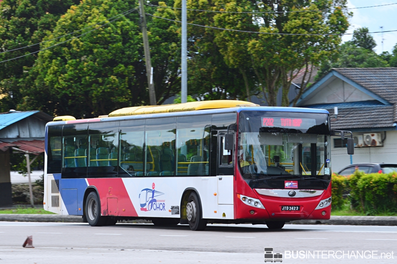 A Yutong ZK6126HG (JTD3423) operating on Causeway Link bus service P202