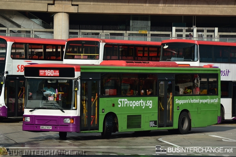 A Volvo B10M (Mark IV) (SBS2765P) operating on SBS Transit bus service 160