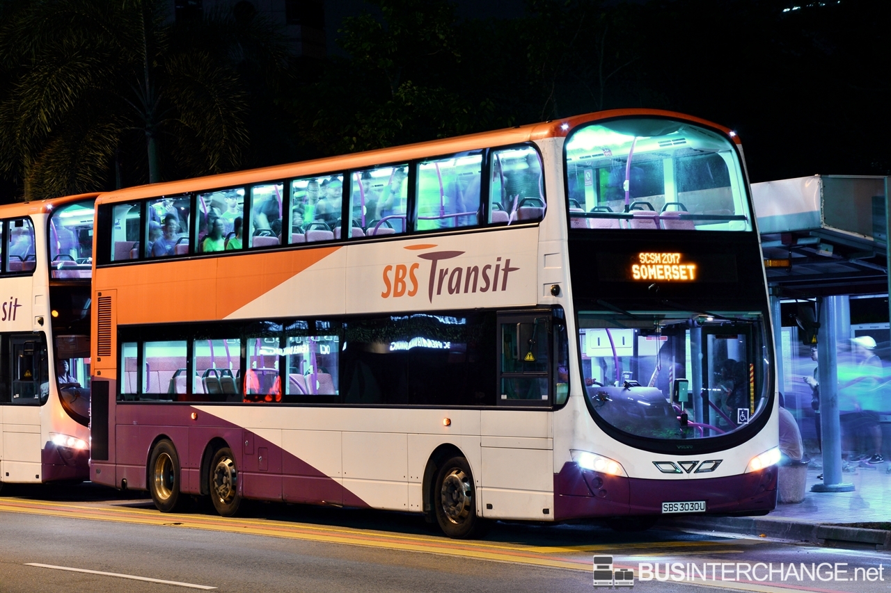 Volvo B9TL (SBS3030U - Standard Chartered Marathon Singapore 2017 Somerset Shuttle.)
