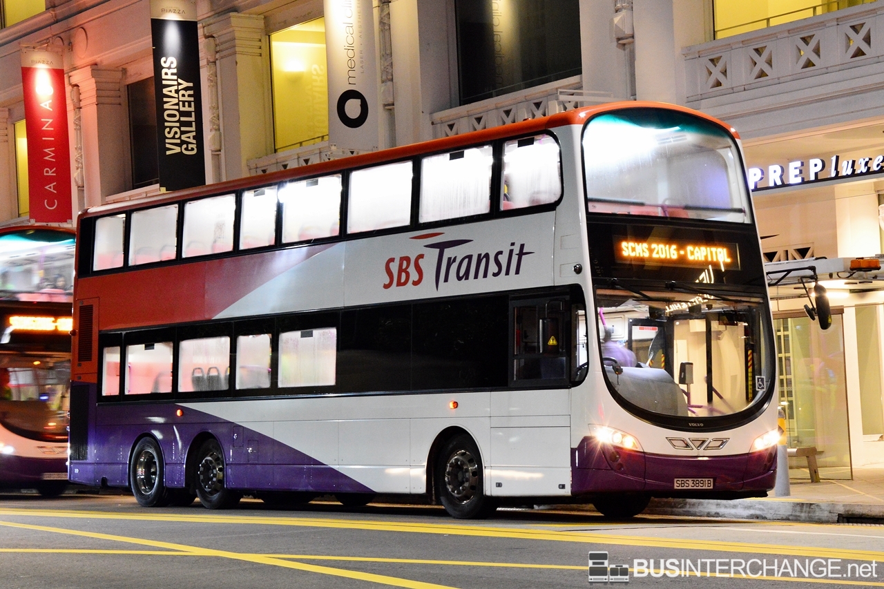 Volvo B9TL (SBS3891B - Standard Chartered Marathon Singapore 2016 (Capitol))