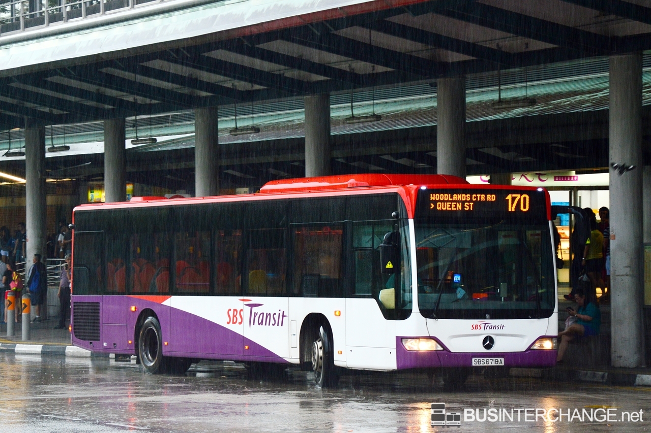 A Mercedes-Benz Citaro (SBS6718A) operating on SBS Transit bus service 170