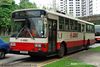 Thumbnail: CSS195K — Historical archive of a Nissan Diesel U31RCN single-deck bus operating on service 975 under SMRT Buses. Buses of this model type have since been completely retired from passenger service.