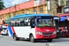 Thumbnail: JPY4982 — A Higer KLQ6729AR single-deck bus serving commuters on route P313 under current bus operator Maju.