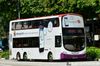 Thumbnail: SBS3386T — A Volvo B9TL (Wright) double-deck bus, pictured carrying a MyTransport.sg advertisement, serving commuters on service 143 under current bus operator Tower Transit Singapore in June 2016.
