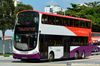 Thumbnail: SBS3500E — A Volvo B9TL (Wright) double-deck bus serving commuters on service 43M under current bus operator Go-Ahead Singapore in September 2016.