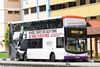Thumbnail: SBS7333U — Historical archive of a Volvo B9TL (ComfortDelgro Engineering) double-deck bus, pictured carrying a Singapore Navy advertisement, operating on service 99 under SBS Transit. Buses of this model type have since been completely retired from passenger service.