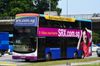 Thumbnail: SBS7366A — Historical archive of a Volvo B9TL (ComfortDelgro Engineering) double-deck bus, pictured carrying a SRX.com.sg advertisement, operating on service 51 under SBS Transit. Photographed in July 2014, buses of this model type have since been completely retired from passenger service.