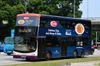 Thumbnail: SBS7385U — Historical archive of a Volvo B9TL (ComfortDelgro Engineering) double-deck bus, pictured carrying a Barilla advertisement, operating on service 51 under SBS Transit. Photographed in July 2014, buses of this model type have since been completely retired from passenger service.