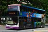 Thumbnail: SBS7400J — Historical archive of a Volvo B9TL (ComfortDelgro Engineering) double-deck bus, pictured carrying a Resorts World Sentosa advertisement, operating on service 14A under SBS Transit. Photographed in August 2013, buses of this model type have since been completely retired from passenger service.