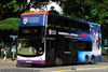 Thumbnail: SBS7413Y — Historical archive of a Volvo B9TL (ComfortDelgro Engineering) double-deck bus, pictured carrying a National University Technology (NTU) advertisement, operating on service 14 under SBS Transit. Photographed in August 2013, buses of this model type have since been completely retired from passenger service.