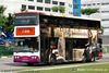 Thumbnail: SBS9808D — Historical archive of a Volvo B10TL Super Olympian double-deck bus, pictured carrying a The Shoppe at Marina Bay Sands advertisement, operating on service 70M under SBS Transit. Buses of this model type have since been completely retired from passenger service.