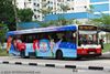 Thumbnail: TIB706E — Historical archive of a DAF SB220LT single-deck bus operating on service 176 under SMRT Buses. Buses of this model type have since been completely retired from passenger service.