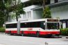 Thumbnail: TIB854K — Historical archive of a Mercedes-Benz O.405G (Hispano Carrocera) articulated (bendy) bus operating on service 700 under SMRT Buses. Photographed in July 2014, buses of this model type have since been completely retired from passenger service.
