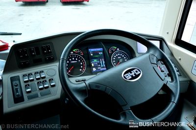 Dashboard and Steering wheel of BYD K9 - Panorama Melaka BYD K9