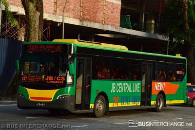 Bus 747 - JB Central Line Dennis Lance (JLR4617)