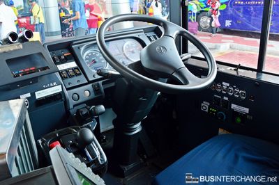 Driver's Dashboard & Controls - Causeway Link Hino Blue Ribbon City Hybrid