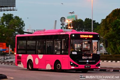 Bus T11 - BAS.MY Melaka Zhongtong N8 (MDV2713)