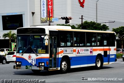 Bus 21 - Ryukyu Bus Kotsu Hino Blue Ribbon (沖縄 200 か  366)