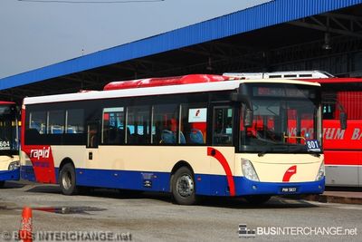 Bus 801 - RapidPenang Dong Feng DHZ6120RC2 (PHH5837)