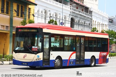 Bus 201 - RapidPenang Scania K270UB (PJG6913)