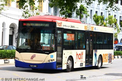 Bus 301 - RapidPenang Scania K270UB (PJJ1498)