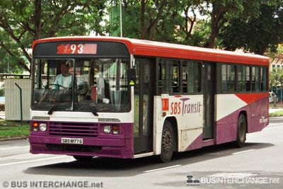 Bus 93 - SBS Transit Volvo B10M (Mark II) (SBS1877G)