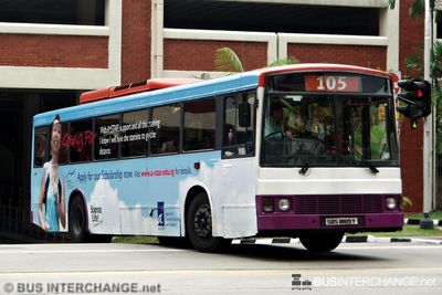 Bus 105 - SBS Transit Volvo B10M (Mark II) (SBS1889Y)