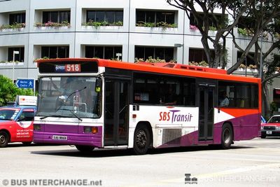 Bus 518 - SBS Transit Volvo B10M (Mark IV) (SBS1896B)
