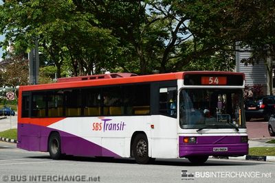 Bus 54 - SBS Transit Volvo B10M (Mark IV) (SBS1965K)