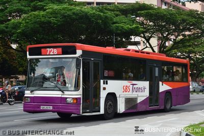 Bus 72B - SBS Transit Volvo B10M (Mark IV) (SBS2613U)