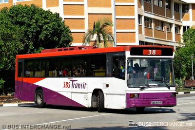 Bus 38 - SBS Transit Volvo B10M (Mark IV) (SBS2621X)