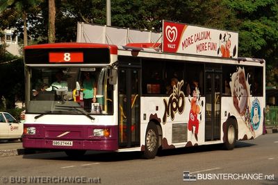 Bus 8 - SBS Transit Volvo B10M (Mark IV) (SBS2744A)