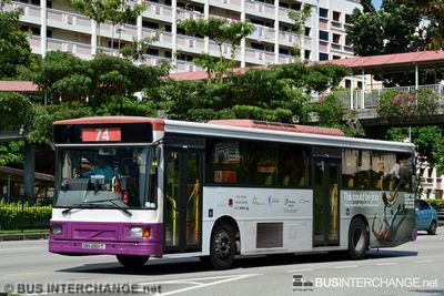 Bus 74 - SBS Transit Volvo B10M (Mark IV) (SBS2801T)