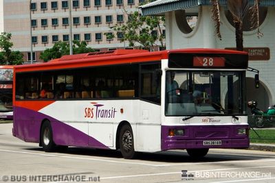 Bus 28 - SBS Transit Volvo B10M (Mark IV) (SBS2816B)