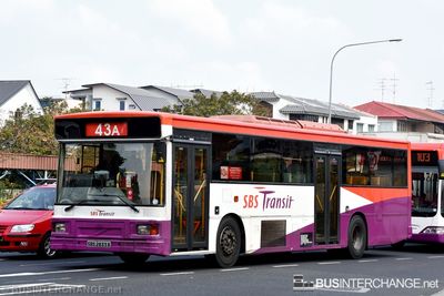 Bus 43A - SBS Transit Volvo B10M (Mark IV) (SBS2833B)