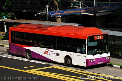Bus 105 - SBS Transit Volvo B10BLE (SBS2991C)