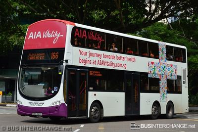 Bus 166 - SBS Transit Volvo B9TL (SBS3123K)
