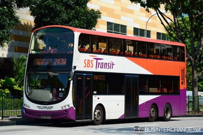 Bus 243W - SBS Transit Volvo B9TL (SBS3129U)