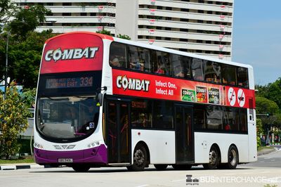 Bus 334 - SBS Transit Volvo B9TL (SBS3149L)