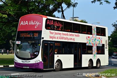 Bus 186 - SBS Transit Volvo B9TL (SBS3213J)