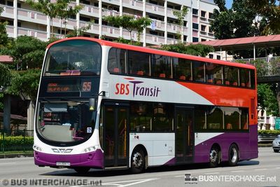 Bus 55 - SBS Transit Volvo B9TL (SBS3347G)