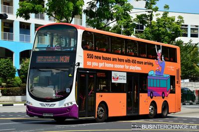 Bus 143M - SBS Transit Volvo B9TL (SBS3388M)