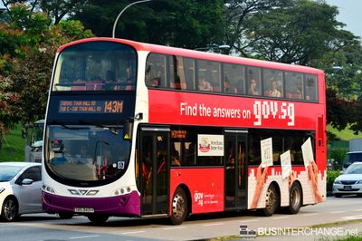 Bus 143M - SBS Transit Volvo B9TL (SBS3401H)