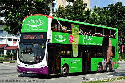 Bus 74 - SBS Transit Volvo B9TL (SBS3600A)